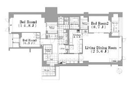 ザ・ハウス南麻布 4階 間取り図