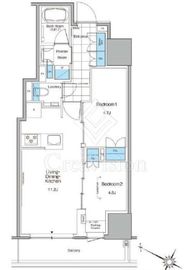 ルフォンプログレ北新宿 802 間取り図