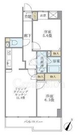 ＫＤＸレジデンス二子玉川 403 間取り図