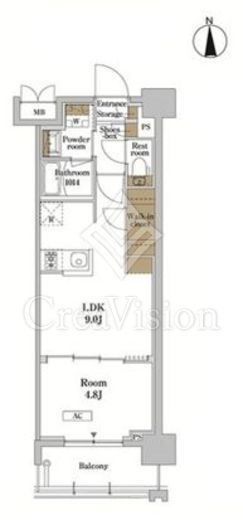 RJRプレシア蒲田 705 間取り図