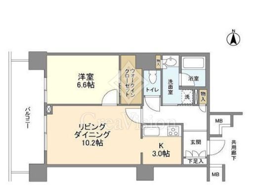 豊洲シエルタワー 23階 間取り図