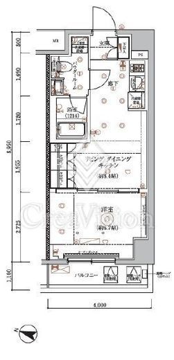 ARCOBALENO HASUNEⅡ (アルコバレーノ蓮根Ⅱ) 7階 間取り図