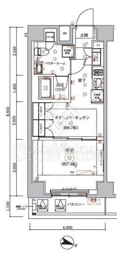 ARCOBALENO HASUNEⅡ (アルコバレーノ蓮根Ⅱ) 4階 間取り図