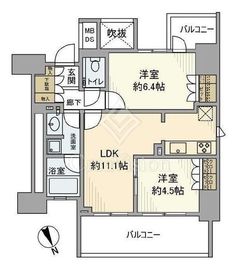 グランスイート四谷二丁目レジデンス 8階 間取り図