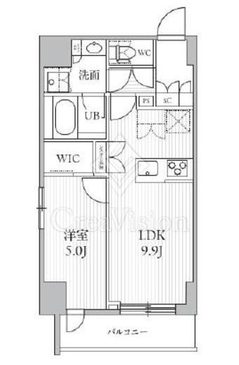 シーズンフラッツ滝野川 501 間取り図