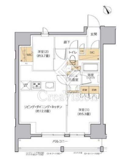 リビオメゾン田端 1201 間取り図