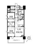クリオラベルヴィ横濱サウス 701 間取り図