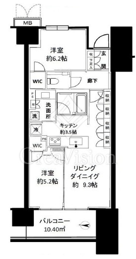 プレミスト有明ガーデンズ 3階 間取り図