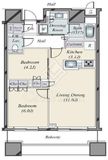 ブリリアタワーズ目黒 21階 間取り図