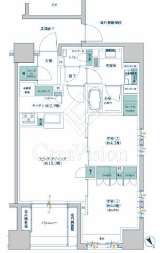 ブリリア新川一丁目 5階 間取り図