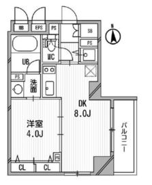 クリオ三田ラ・モード 504 間取り図