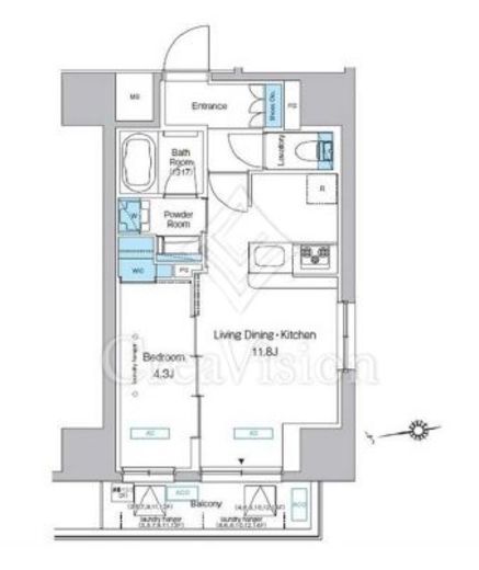プレディアコート北千住 205 間取り図