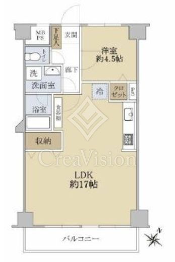 ユニーブル三軒茶屋 7階 間取り図