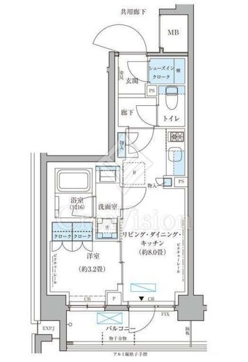パークアクシス文京本郷 604 間取り図