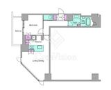 レジディアタワー目黒不動前 410 間取り図
