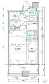 パークタワー勝どきミッド/サウス 4階 間取り図