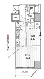 シーズンフラッツ浅草 1103 間取り図