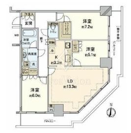 サウザンドシティ 6階 間取り図
