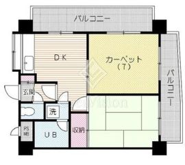 モナークマンション後楽園 6階 間取り図
