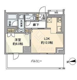 プラウドシティ国立 3階 間取り図