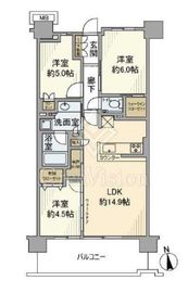 プラウドシティ国立 3階 間取り図