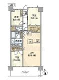 プラウドシティ国立 3階 間取り図