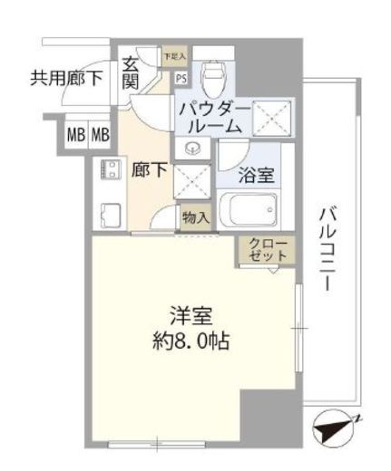 メインステージ新橋 9階 間取り図