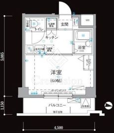 リヴシティ新宿弐番館 6階 間取り図