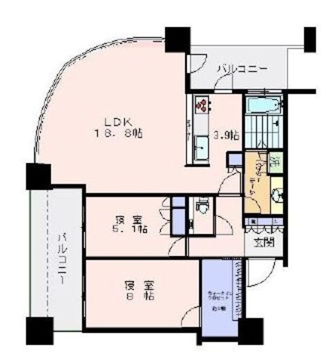 ル・サンク大崎シティタワー 17階 間取り図