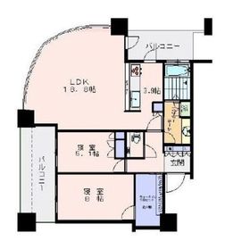 ル・サンク大崎シティタワー 17階 間取り図