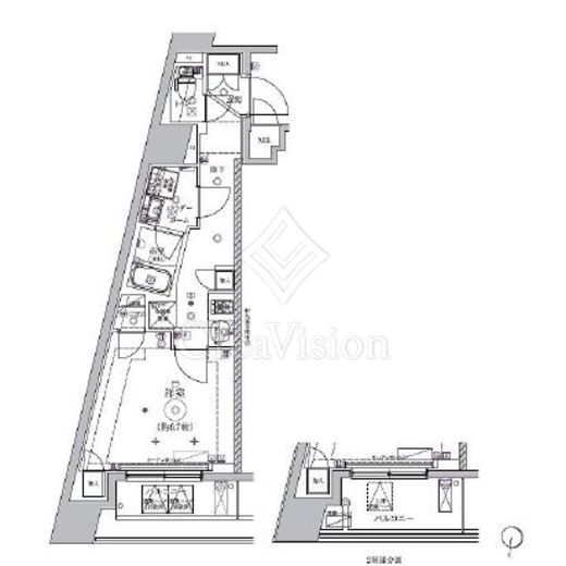 RELUXIA TERRACE横濱吉野町 (リルシアテラス横濱吉野町) 7階 間取り図