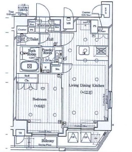 ガリシアヒルズ西麻布WEST 12階 間取り図