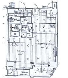 ガリシアヒルズ西麻布WEST 12階 間取り図