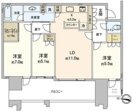 スカイズタワー＆ガーデン 27階 間取り図