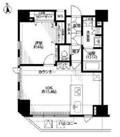 プレール・ドゥーク浜松町 13階 間取り図