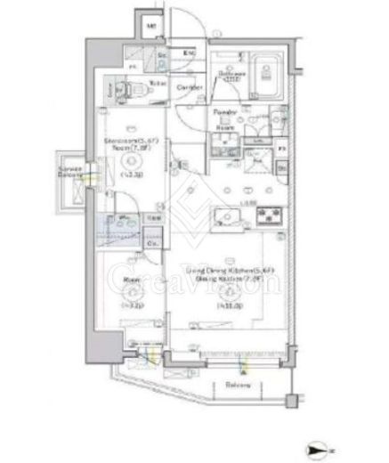 SYFORME TAKADANOBABAⅡ (シーフォルム高田馬場Ⅱ) 7階 間取り図