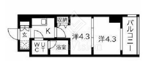 スパシエ蒲田グランドタワー 6階 間取り図