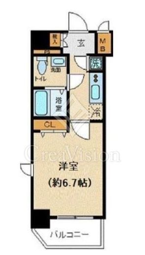 ジーベック蒲田ステーションエグゼ 9階 間取り図