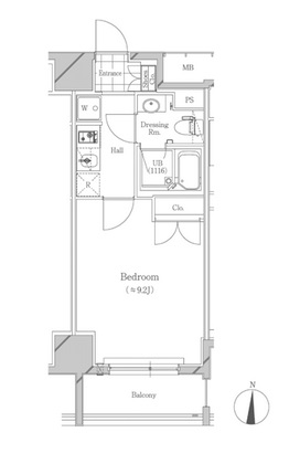 フトゥールス南麻布 603 間取り図