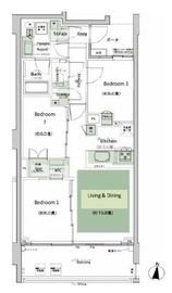 ミッドタウンコンド四谷 9階 間取り図