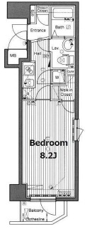 グランド・ガーラ南麻布 8階 間取り図