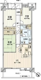 オーベルグランディオ ベイフロント 8階 間取り図