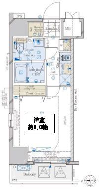 コンシェリア東京 AQUA VERT 7階 間取り図