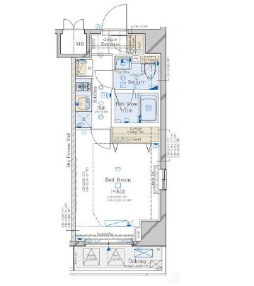 コンシェリア東京 AQUA VERT 7階 間取り図
