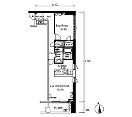 ルミークアン南麻布 601 間取り図