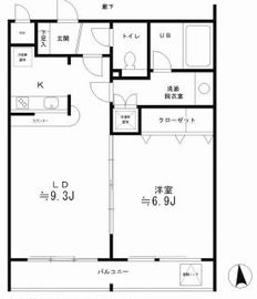 レジディア笹塚 603 間取り図