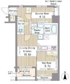 パークアクシス新御徒町 1103 間取り図