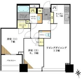 シティタワーズ豊洲ザ・シンボル 22階 間取り図