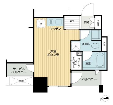 クラッシィハウス神田美土代町 2階 間取り図