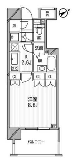 ライオンズシティ白金高輪 704 間取り図